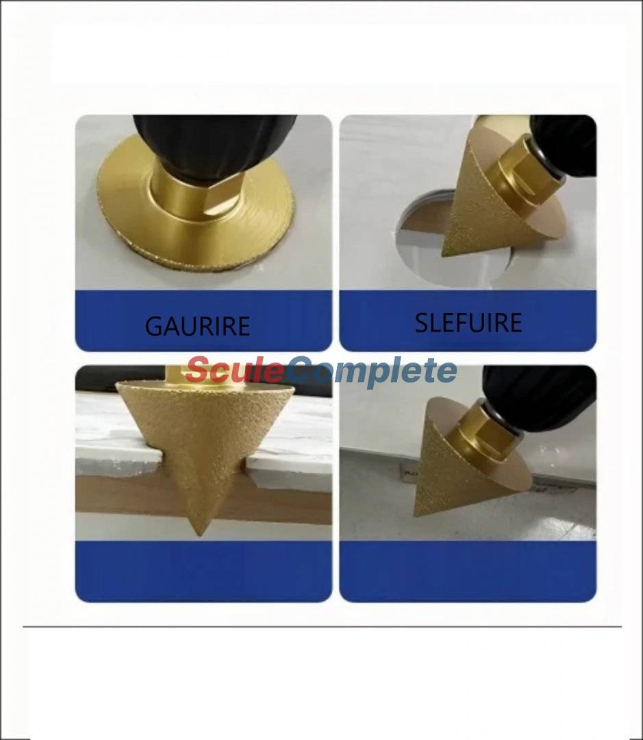 Burghiu Conic Diamantat M14 pentru Gresie, Faianta, Granit, Marmura – Gaurire pana la 50 mm, pentru Polizor Unghiular