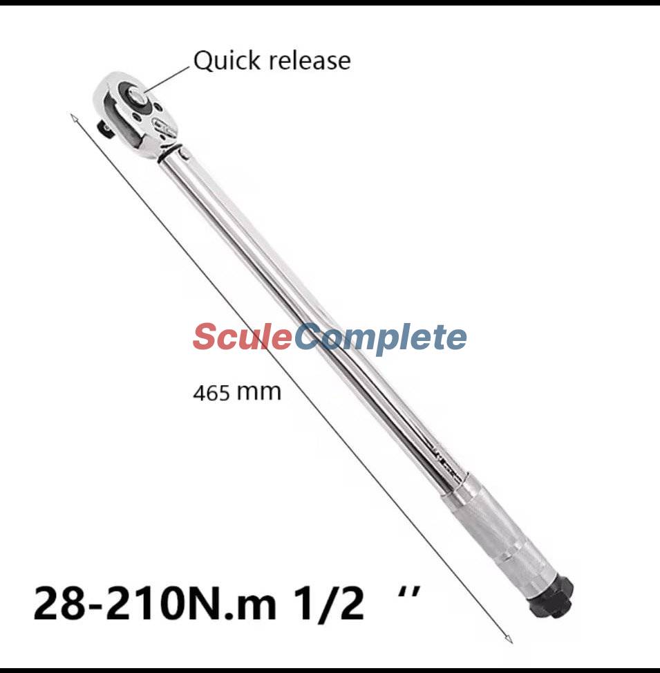 Cheie dinamometrica profesionala 1/2, Lungime 460mm, Cuplu 28-210 Nm 