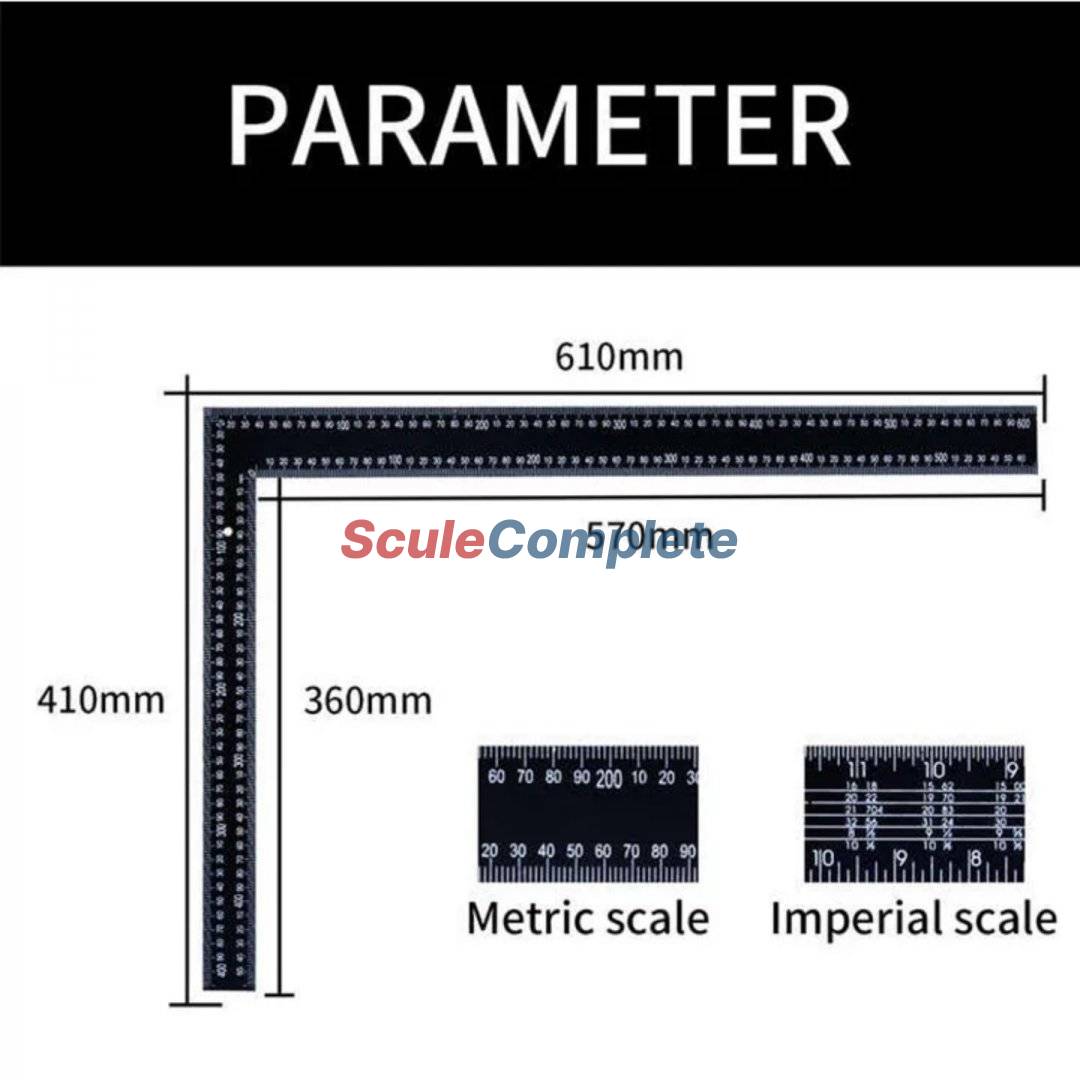 Echer metalic Dulgherie, Tamplarie, Dimensiune 400mm x 600mm 