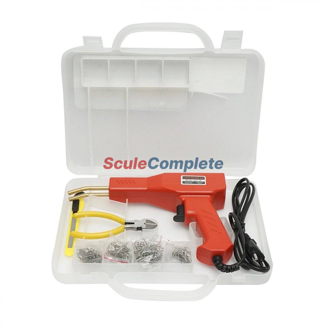Pistol profesional sudat plastic 50W H50, aparat lipit plastic 220-230V, aparat reparat bare auto, kit sudura plastic