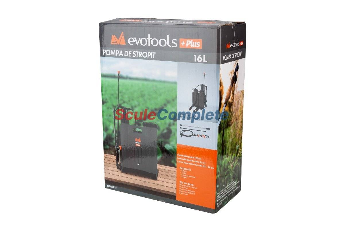 Pompa de Stropit II PE Evotools PLUS, 16 Litri