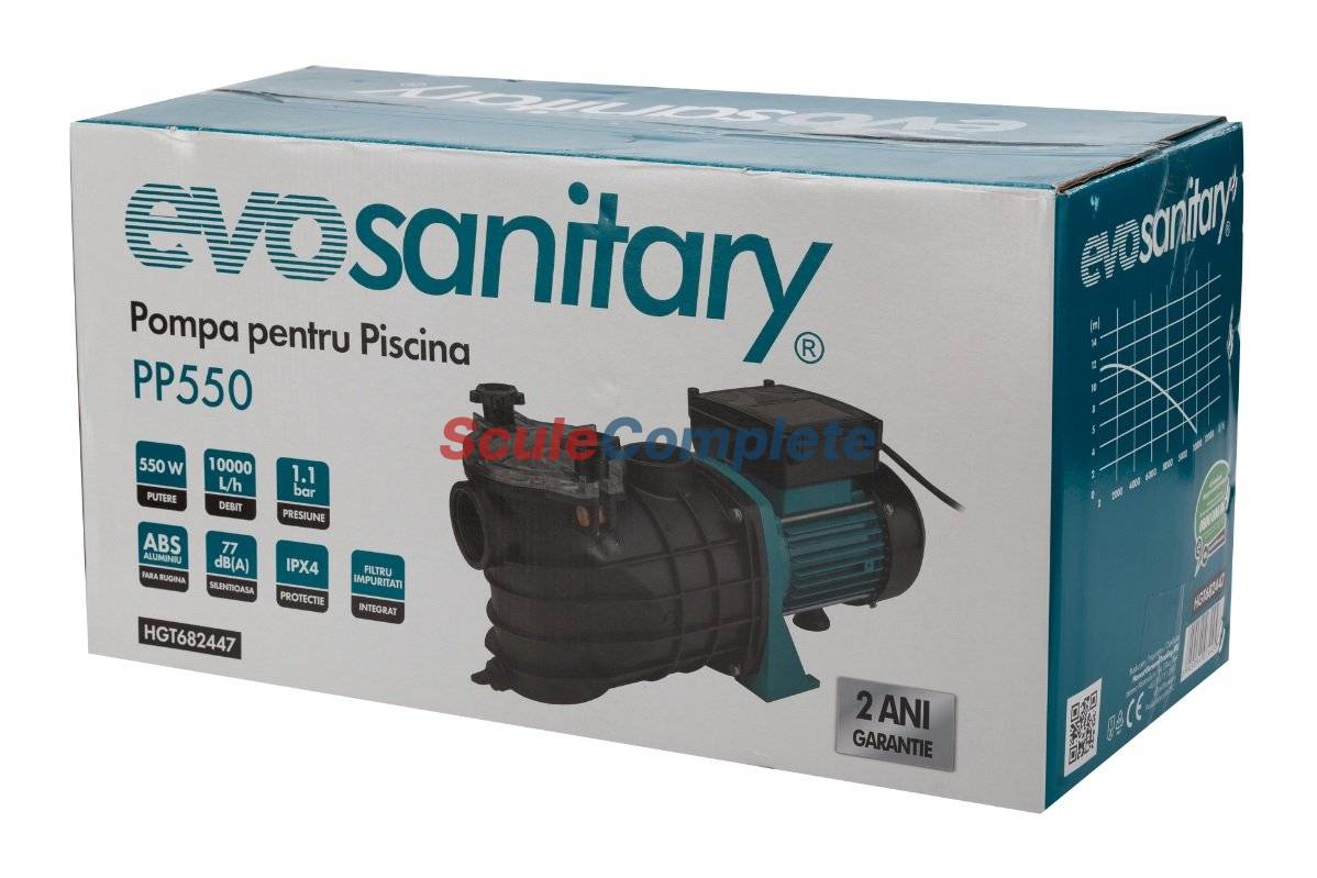 Pompa Piscina Putere 550W, Evosanitary