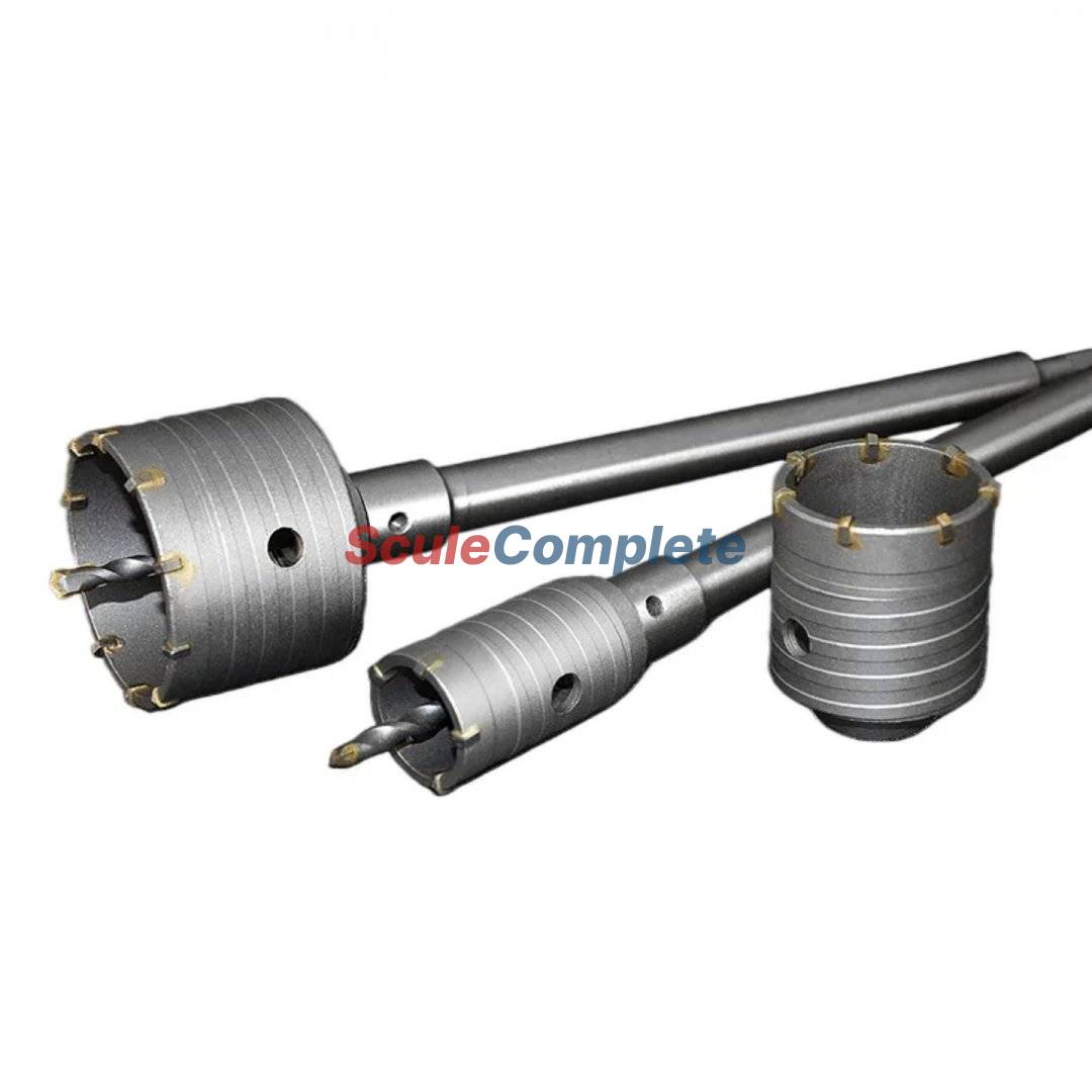 Set 2 Carote Beton cu Vidia 65 mm si 80 mm, 2 Prelungitoare 110 mm, Burghie Pilot, Cutie Depozitare si Transport, pentru Beton si Zidarie 