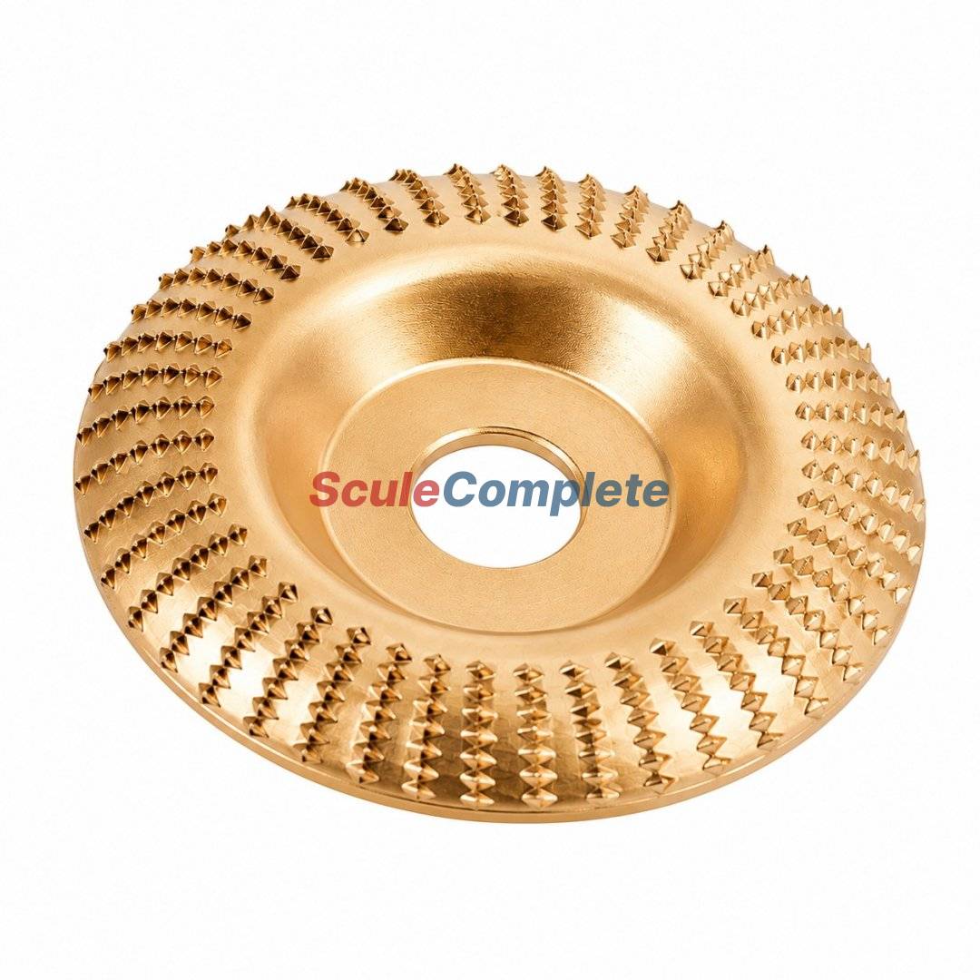 Set 3 Discuri cu Raspel pentru Lemn Ø125 mm – Drept, Conic și Rotunjit, pentru Modelat, Rindeluit și Sculptat, Compatibile cu Flex