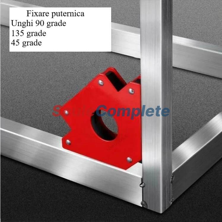 Set 4 buc, Magnet profesional, pentru fixare, unghiuri 45, 90, 135 grade Dimensiune 19cm x 12.5cm