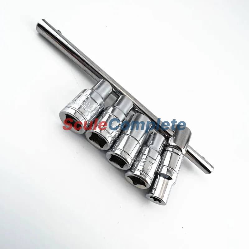 Set Tubulara Torx CR-V 5 Buc. E4, E5, E6, E7, E8, 1/4 