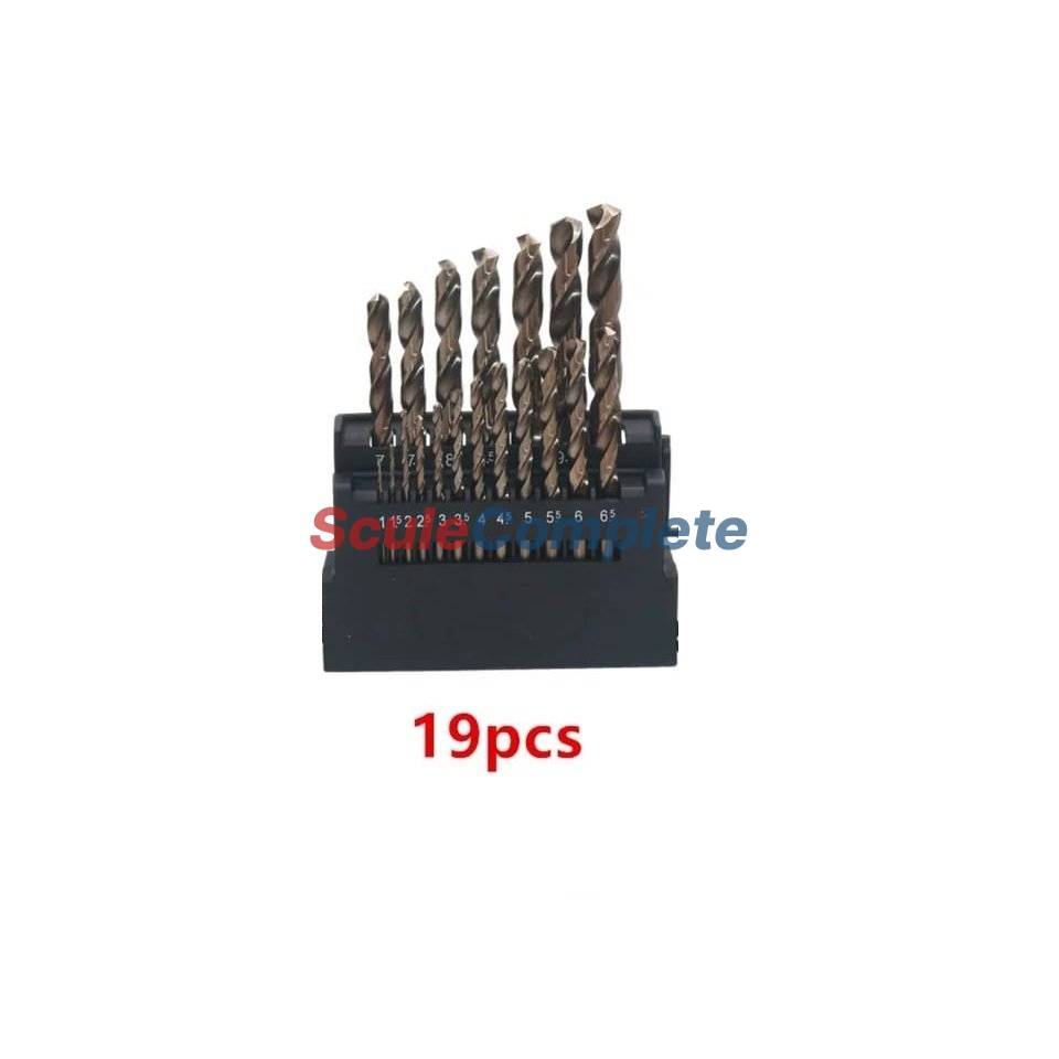 Set 19 Burghie pentru metal Cobalt, Dimensiune 1 pana la 10mm