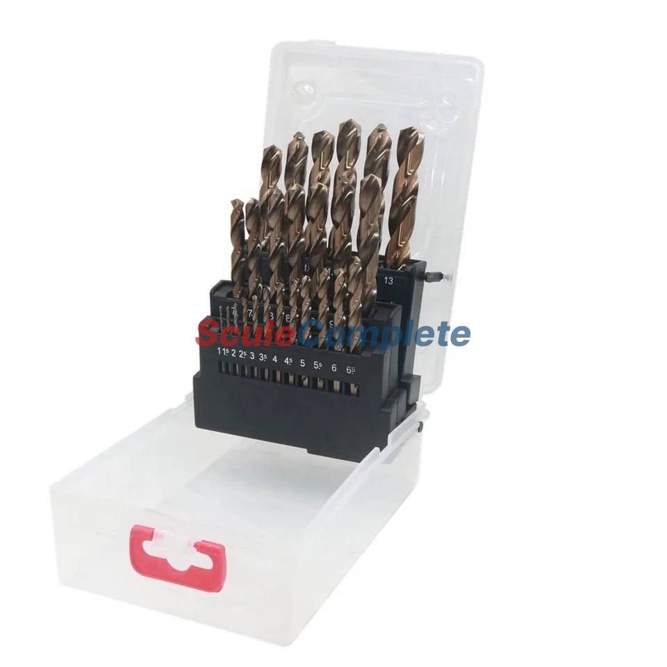 Set 19 Burghie pentru metal Cobalt, Dimensiune 1 pana la 10mm