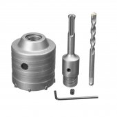 Carota Beton Ø110 mm cu Vidia, SDS Plus, cu Prelungitor 110 mm, pentru Caramida si Zidarie