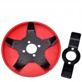 Disc motocoasa 5 lame, protectie, pentru sapat, plivit, tuns iarba, diametru gaura ax 25mm 