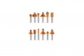 Freze pentru lemn, set 12 piese, Diametru Prindere 6mm